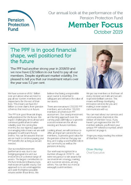 Member Focus - Pension Protection Fund (PPF)